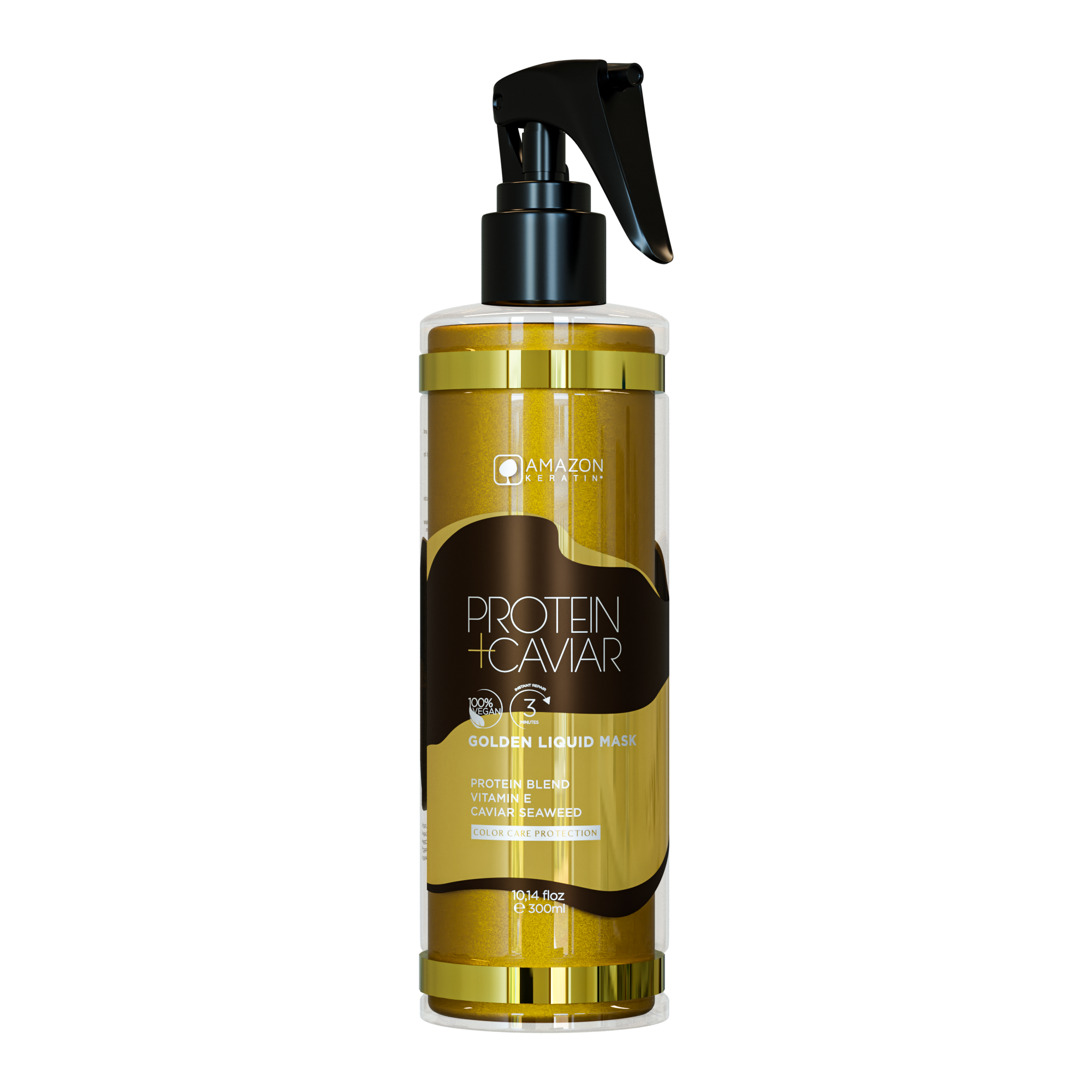 Mascarilla Oro Líquido - Protein + Caviar Golden Liquid Mask 10,1 Oz (300 ml) Producto de peluquería vegana Mascarilla Oro Líquido Protein + Caviar